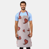 Paisley Heart All-Over Print Schürze (Getragen)