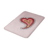 Paisley Heart Bath Mat Badematte (Schrägansicht)