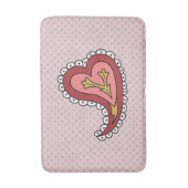 Paisley Heart Bath Mat Badematte (Vorderseite Vertikal)