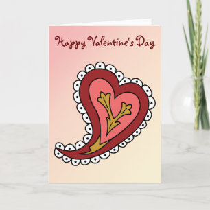 Paisley Heart Card Feiertagskarte