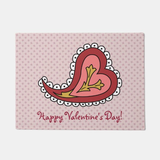 Paisley Heart Doormat Fußmatte (Vorderseite)