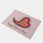 Paisley Heart Doormat Fußmatte (Schrägansicht)