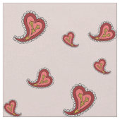 Paisley Heart Fabric Stoff (Nahaufnahme)