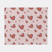 Paisley Heart Fleece Blanket (Vorderseite (Horizontal))
