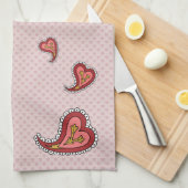 Paisley Heart Handtuch (Viertel Falte)
