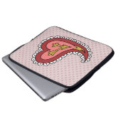 Paisley Heart Laptop Case (Vorne Knopf)