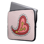 Paisley Heart Laptop Case (Vorderseite Links)