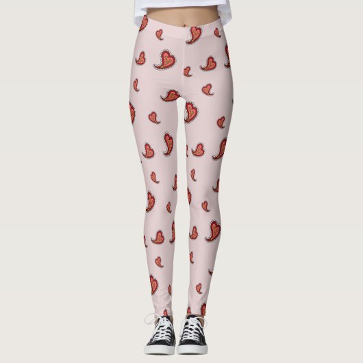 Paisley Heart Leggings (Vorderseite)