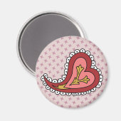 Paisley Heart Magnet (Vorderseite/Rückseite)