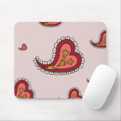 Paisley Heart Mousepad (Mit Mouse)