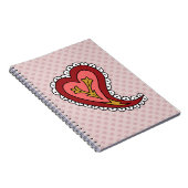 Paisley Heart Notebook Notizblock (Rechte Seite)