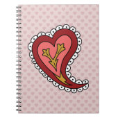 Paisley Heart Notebook Notizblock (Vorderseite)
