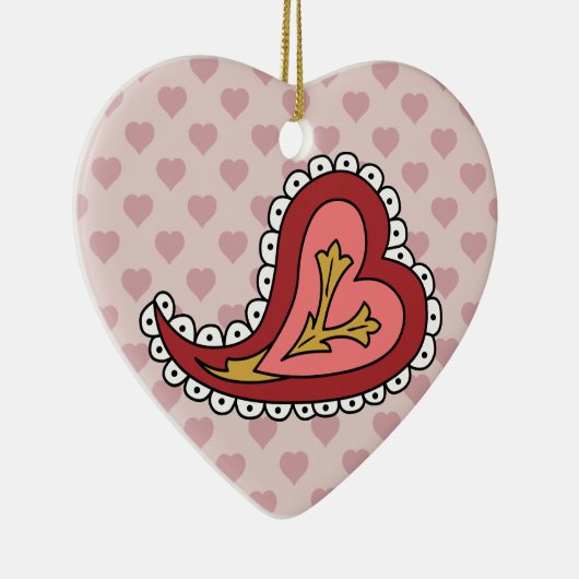 Paisley Heart Ornament (Rechts)