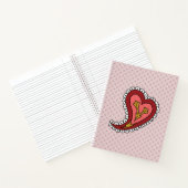 Paisley Heart Spiral Notebook Notizbuch (Innenseite)