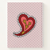 Paisley Heart Spiral Notebook Notizbuch (Rückseite)