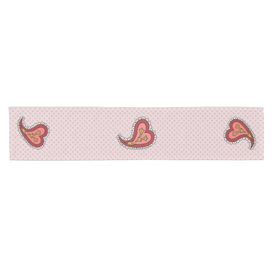 Paisley Heart Table Runner Kurzer Tischläufer (Horizontal)