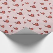 Paisley Heart Wrapping Paper Geschenkpapier (Ecke)