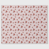 Paisley Heart Wrapping Paper Geschenkpapier (Flach)