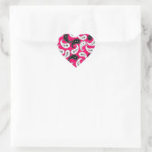 Paisley Herz-Aufkleber (Tasche)