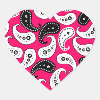 Paisley Herz-Aufkleber