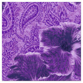 Paisley Hibiskus Vintag Psychedelic Floral Stoff (Nahaufnahme)