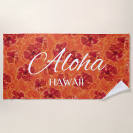 Paisley Hibiskus Vintag Psychedelic Floral Strandtuch