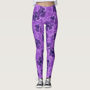 Paisley Hibiskus Vintage-Psychedelische Blumen Leggings