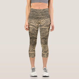 Paisley High Waisted Capris