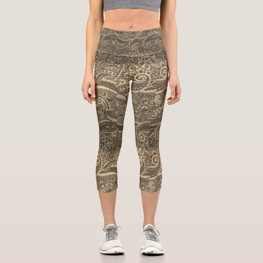 Paisley High Waisted Capris (Vorderseite)