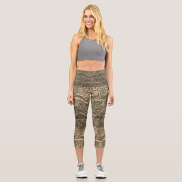 Paisley High Waisted Capris