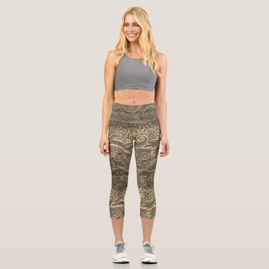Paisley High Waisted Capris (Vorderseite)