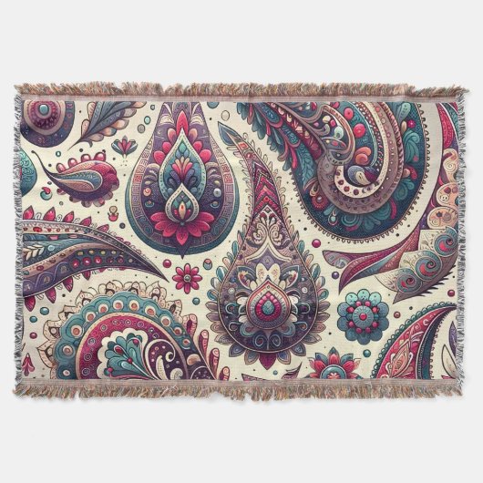 Paisley Hintergrundemuster Decke (Vorderseite)