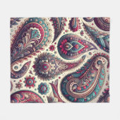 Paisley Hintergrundemuster Fleecedecke (Vorderseite (Horizontal))