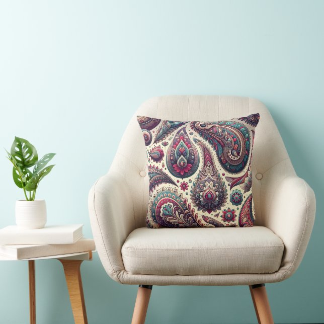 Paisley Hintergrundemuster Kissen (Stuhl )