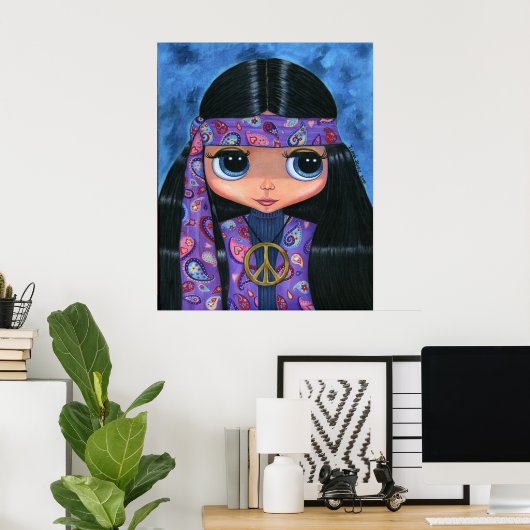 Paisley Hippie Doll Poster (Heimbüro)