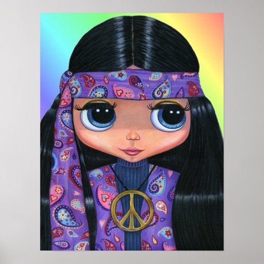 Paisley Hippie Doll Poster (Vorne)