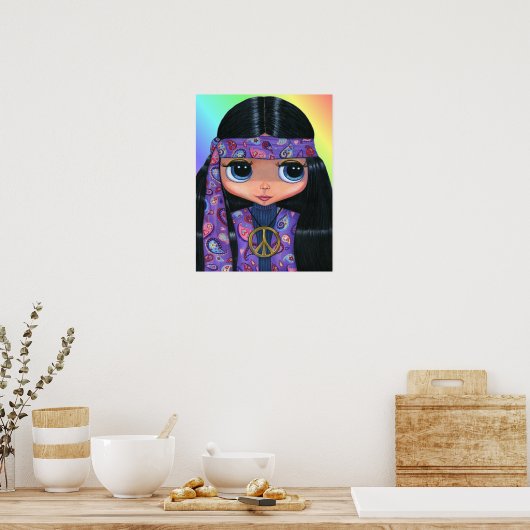 Paisley Hippie Doll Poster (Küche)