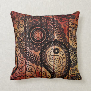 Paisley-Holz täfelt Kissen