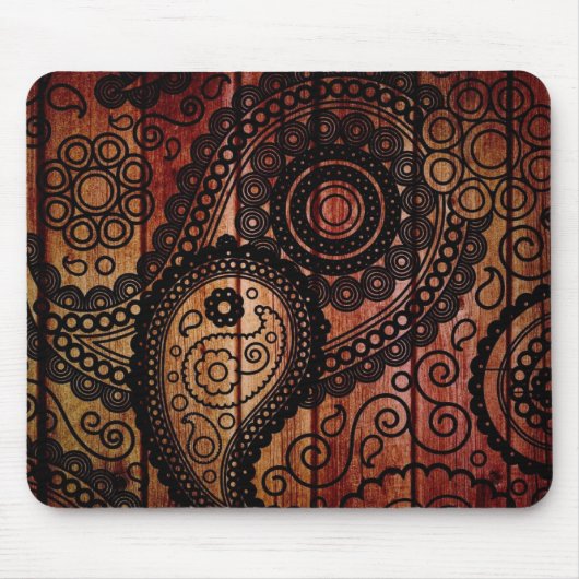 Paisley-Holzplatten Mousepad (Vorne)