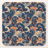 Paisley Honeysuckle Coaster Rechteckiger Pappuntersetzer (Vorderseite)
