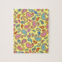 Paisley Hübsch marokkanisches farbiges Design Puzzle