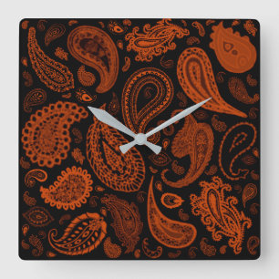 Paisley im Rost durch Julie Everhart Quadratische Wanduhr