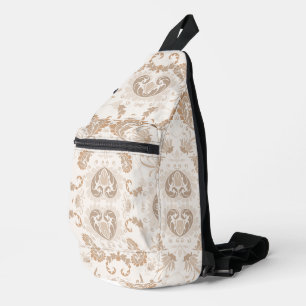 Paisley in Beige Ästhetik Moderne Tan Brown Crossbody Bag