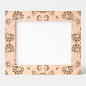 Paisley in Beige Ästhetik Moderne Tan Brown Geätzte Rahmen (Vorderseite)