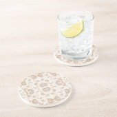 Paisley in Beige Ästhetik Moderne Tan Brown Getränkeuntersetzer (Seite)