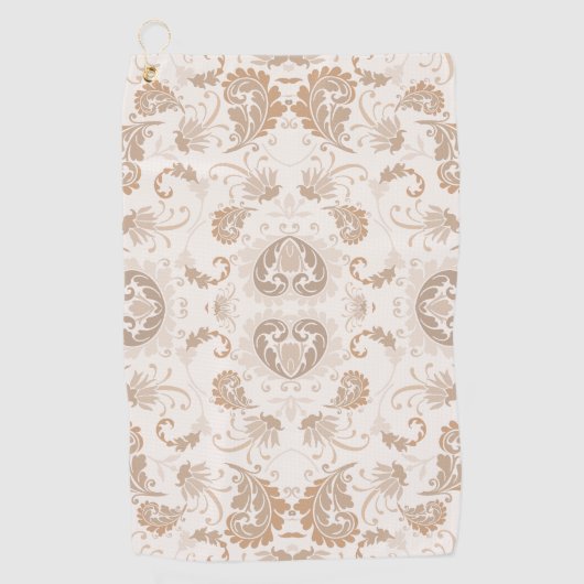Paisley in Beige Ästhetik Moderne Tan Brown Golfhandtuch (Vorderseite)
