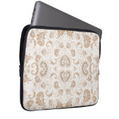 Paisley in Beige Ästhetik Moderne Tan Brown Laptopschutzhülle (Vorne Rechts)