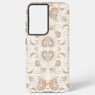 Paisley in Beige Ästhetik Moderne Tan Brown Samsung Galaxy Hülle