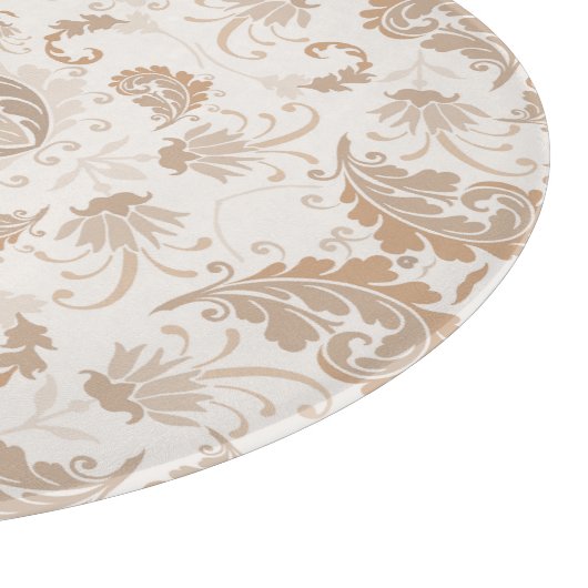 Paisley in Beige Ästhetik Moderne Tan Brown Schneidebrett (Ecke)