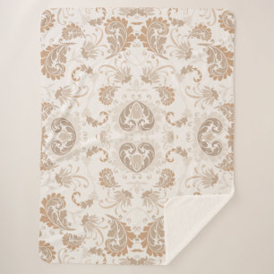 Paisley in Beige Ästhetik Moderne Tan Brown Sherpadecke